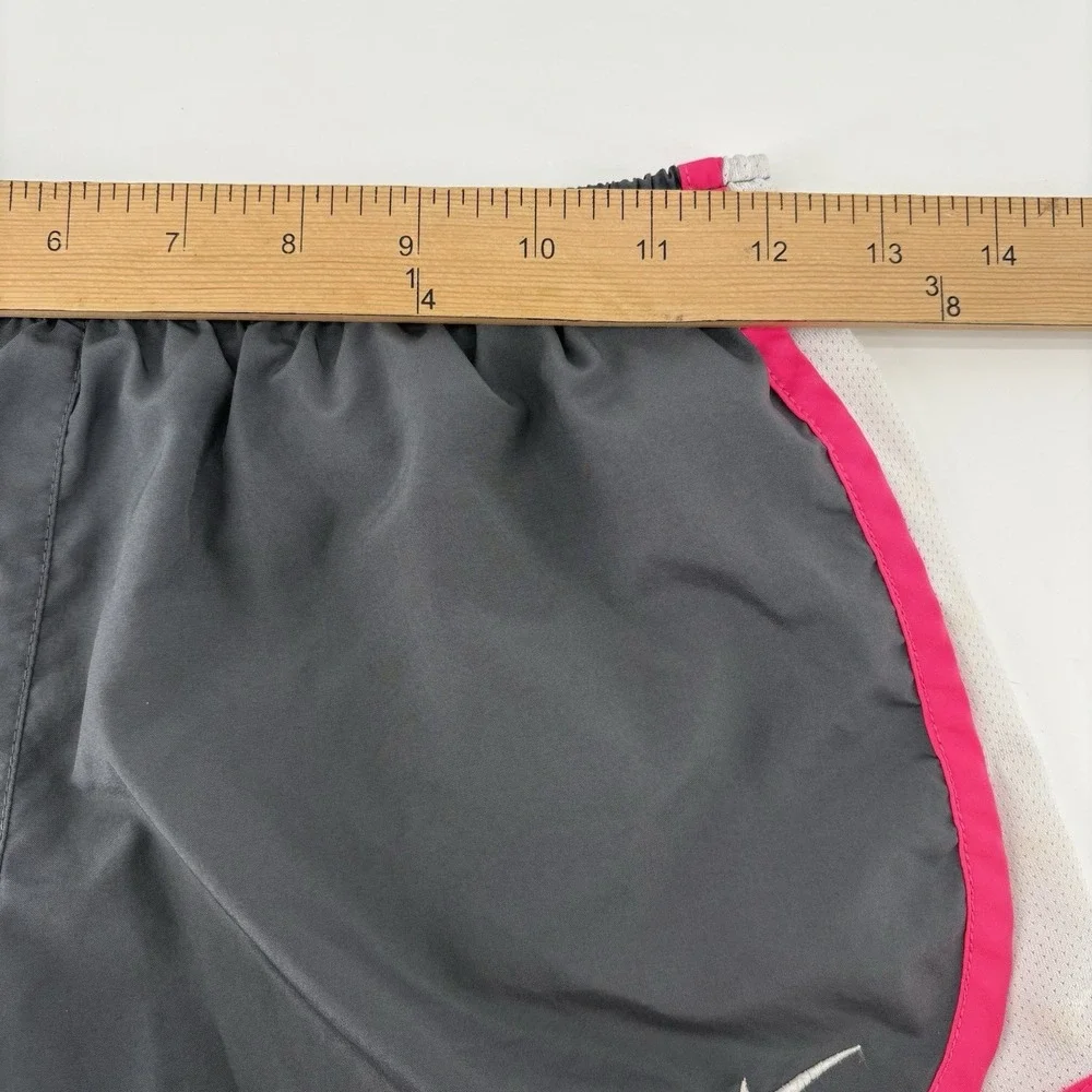 Nike Dri Fit Tempo Running Shorts Womens Size Large (?) Gray & Pink Lined
